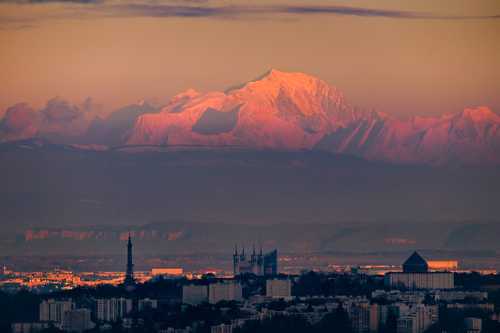 Lyon et le Mont Blanc